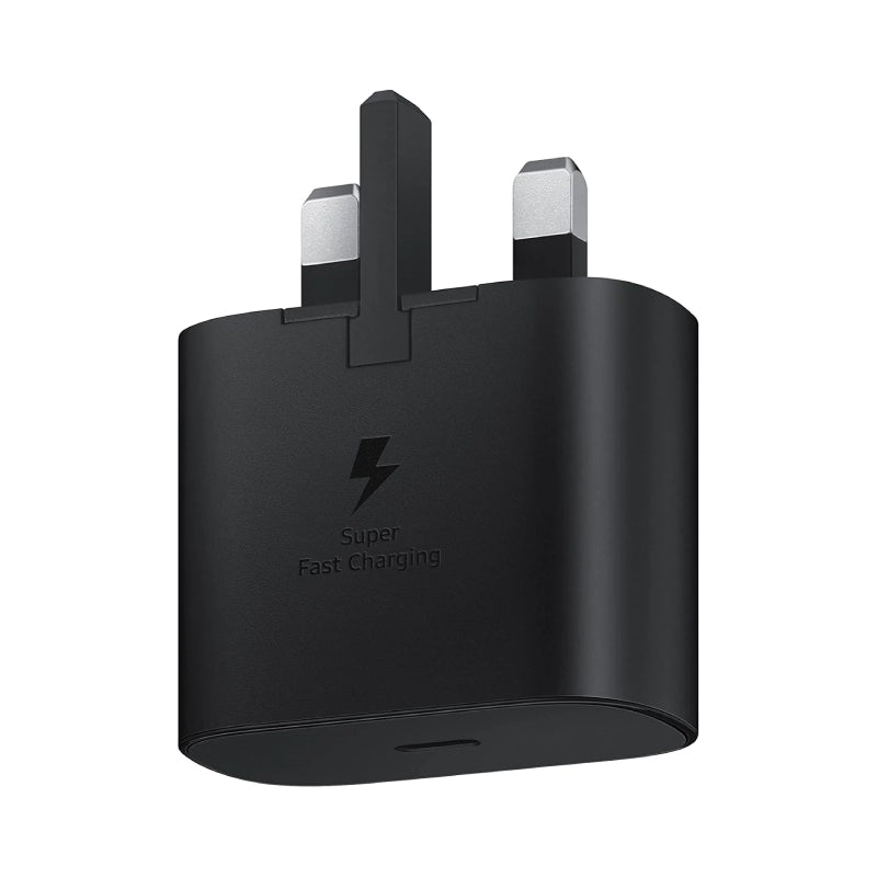 شاحن سامسونج بقوة 25 واط USB-C| أسود شاحن سامسونج بقوة 25 واط USB-C| أسود